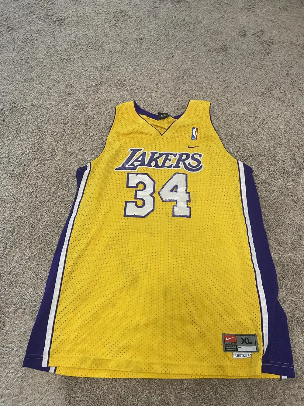 Vintage Los Angeles Lakers Jersey Mens XL NBA Basketball Shaquille O'Neal Nike